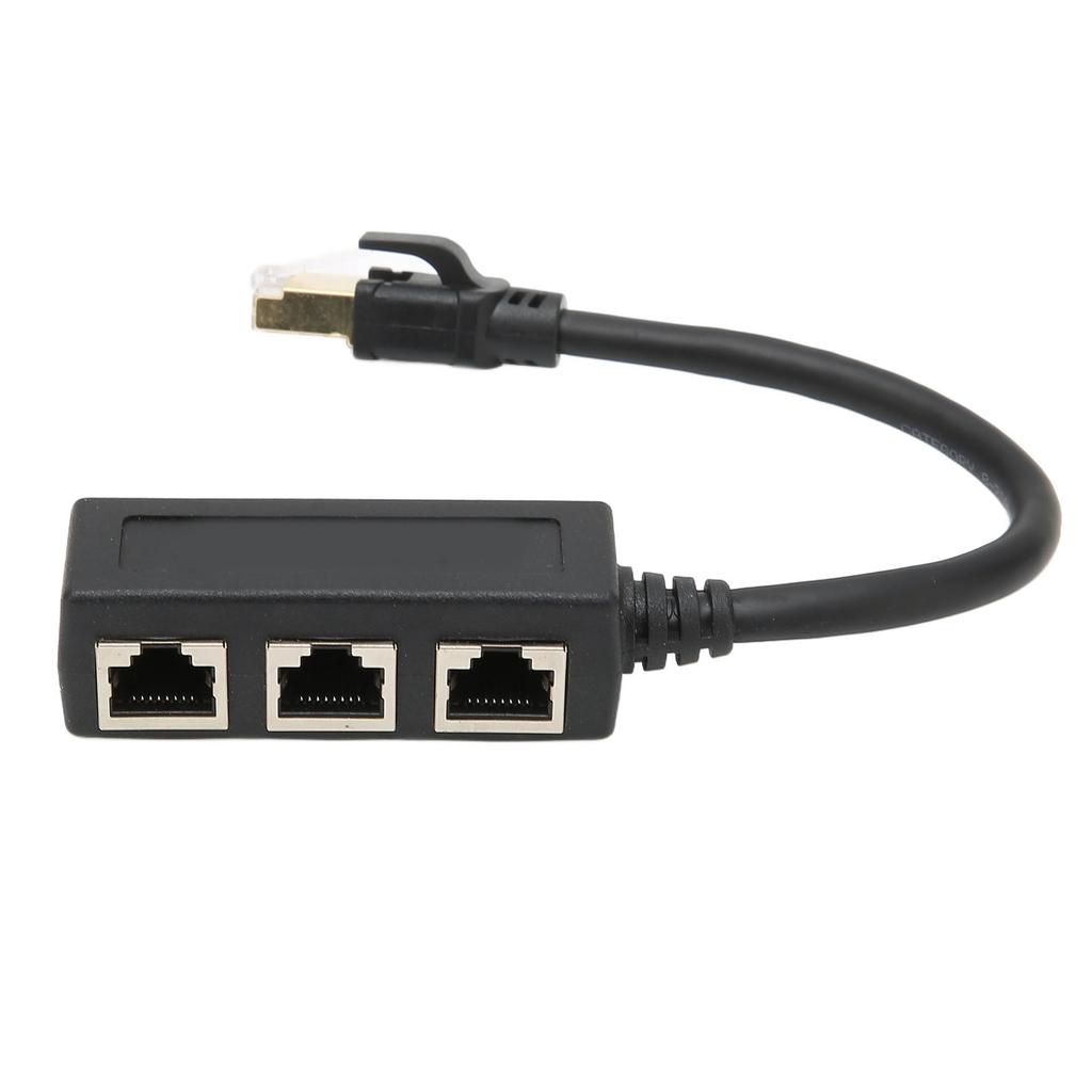 RJ45 Ethernet-adapterkabel Forlengelse 1 til 3 porter Utmerket tilkobling Overføring Godt signal Ethernet-kontaktadapter