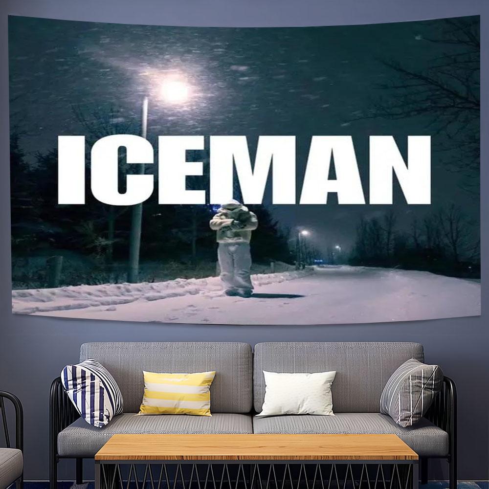 Jmg Household Supplies Ice Man Album Theme Flag Tapestry Drake Fan Party Atmosphere Decoration Accessories Cool Room Stuff Aesthetic Room Decor