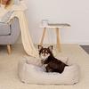 Lit pour chien - dibea - db00730 - beige - 60 x 50 cm - coussin réversible