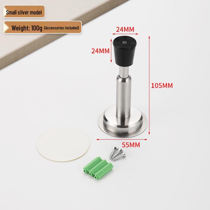 Thickened Stainless Steel Silent Door Stopper with Hydraulic Buffer