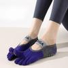 Five-finger Yoga Socks, Women's Anti-slip Dispensing Floor Socks, Backless Straps, Indoor Fitness Pilates Sweat-absorbing Socks