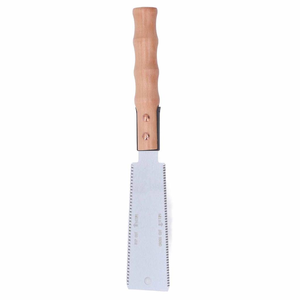 Japanese Hand Saw SK5 Alloy Blade Wooden Handle Wide Head Fine Teeth Mini Double Edge Sided Pull
