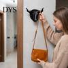 Retro Animal Head Hook Bull Hat Rack, Lightweight Wall-Mount Key Holder, Decorative Coat Creative Entryway Organizer Hook, Hanger for Home Wall