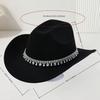 Hot-selling men's and women's colored diamond western cowboy top hat outing party holiday casual jazz hat