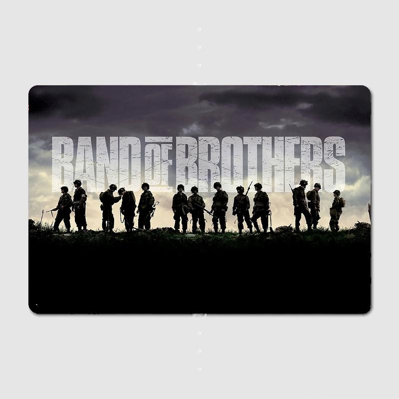 

Band Of Brothers Metal Tin Sign Truck Indoor and Outdoor Home Bar Coffee Kitchen Wall Decoration 30x40cm(11.8x15.7inch)