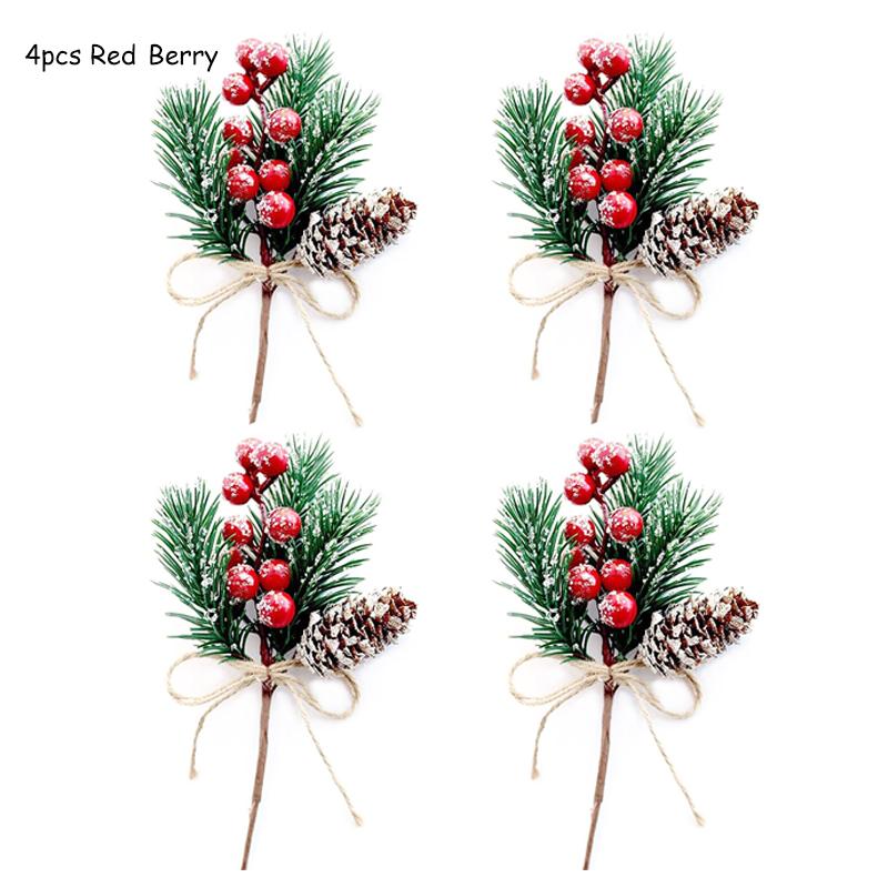 Christmas Decoration Artificial Plant Pine Branch Christmas Tree Pendants Xmas Circle Ornaments New Year Home Party Supplies