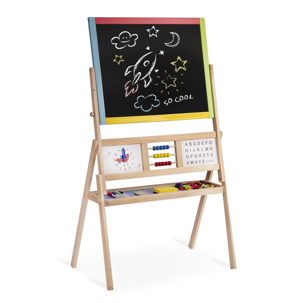 Lavagna Magnetica Grande Ricokids con Orologio Rotante - Multicolore