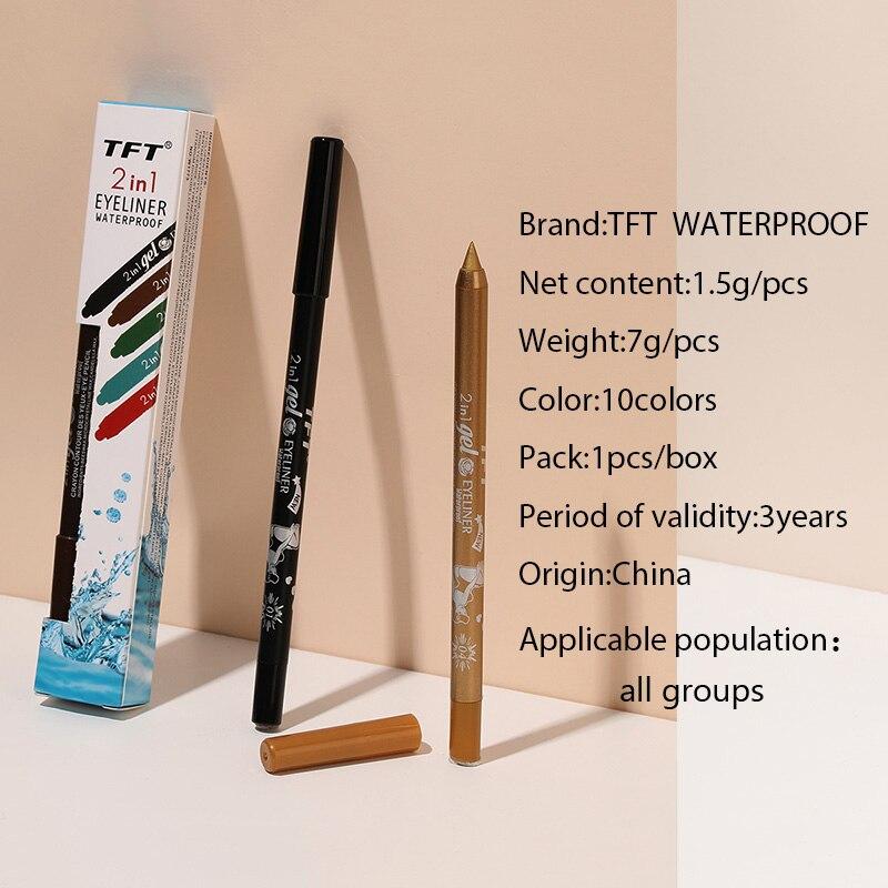 Kolorowe kredki do eyelinera Wodoodporny, odporny na rozmazywanie, łatwy do kolorowania, wielokolorowy eyeliner