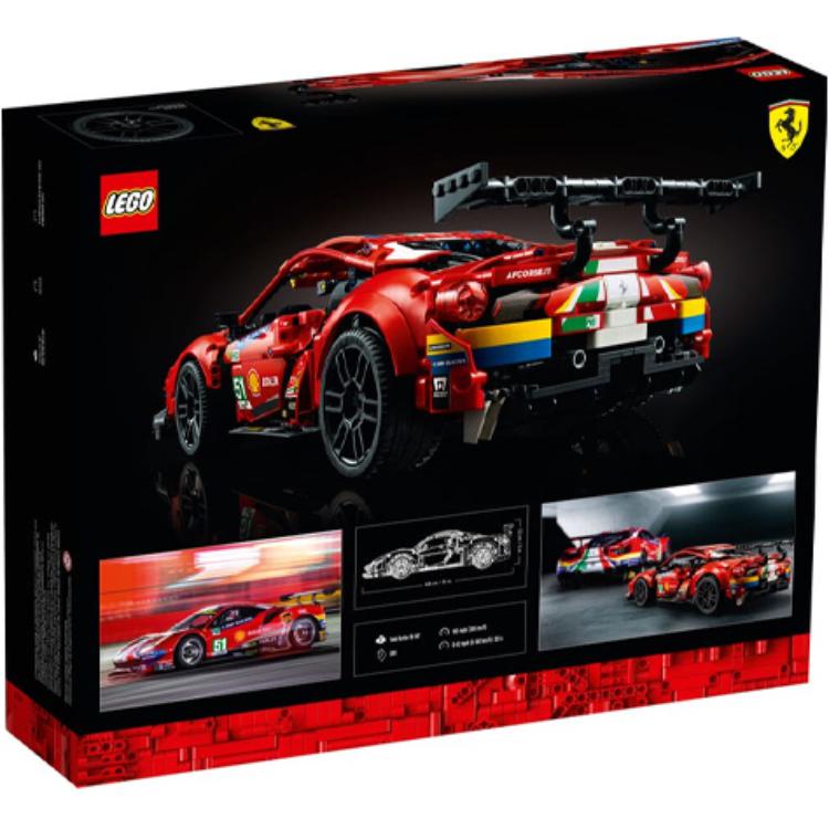 LEGO Speed Ferrari 488 GTE Plastic Building Blocks 1001 2000 42125 Includes Souvenir Coin + Hats & Caps + 30582