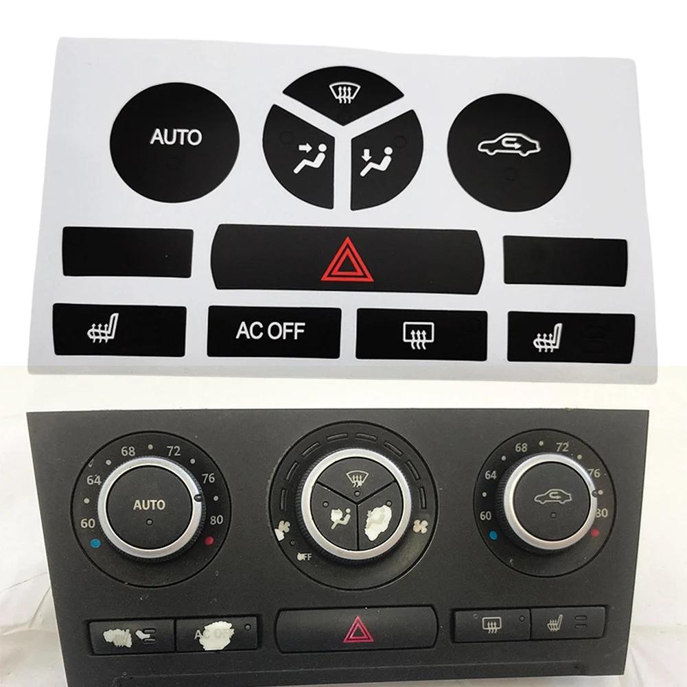 Black Climate Button Decal Climate Control Button Decal Automotive Interior Sticker Illuminated Text Precise Fit