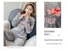 Women's Long-Sleeve Flannel Pajamas - Cute Cartoon Coral Fleece Set for Fall & Winter