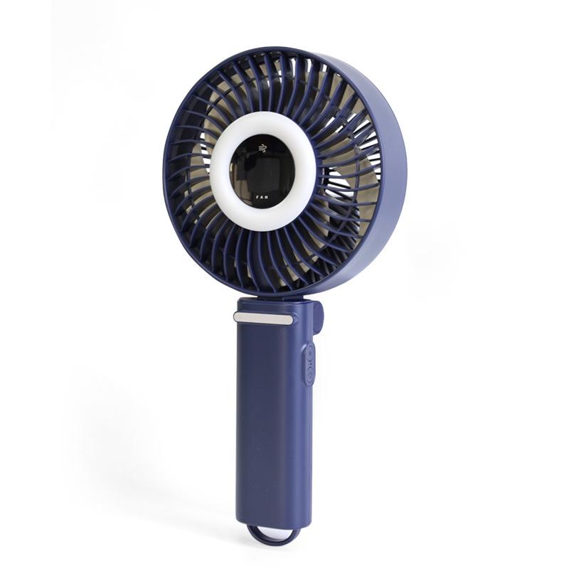 

2026 Compact Rechargeable Handheld & Desktop Mini Fan with Digital Display 1800mAh without Light/Display