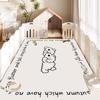 Cartoon Dog Print Pet Playpen Mat Waterproof Non‑Slip Stain‑Resistant Easy‑Clean Large Rug For Indoor Dog Playpen Activity Area
