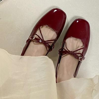 Neue Herbst Low Heels Bowknot Shallow Cut Ballett Einzelnen Schuhe frauen Mary Jane Schuhe Damen Zapatos De Mujer