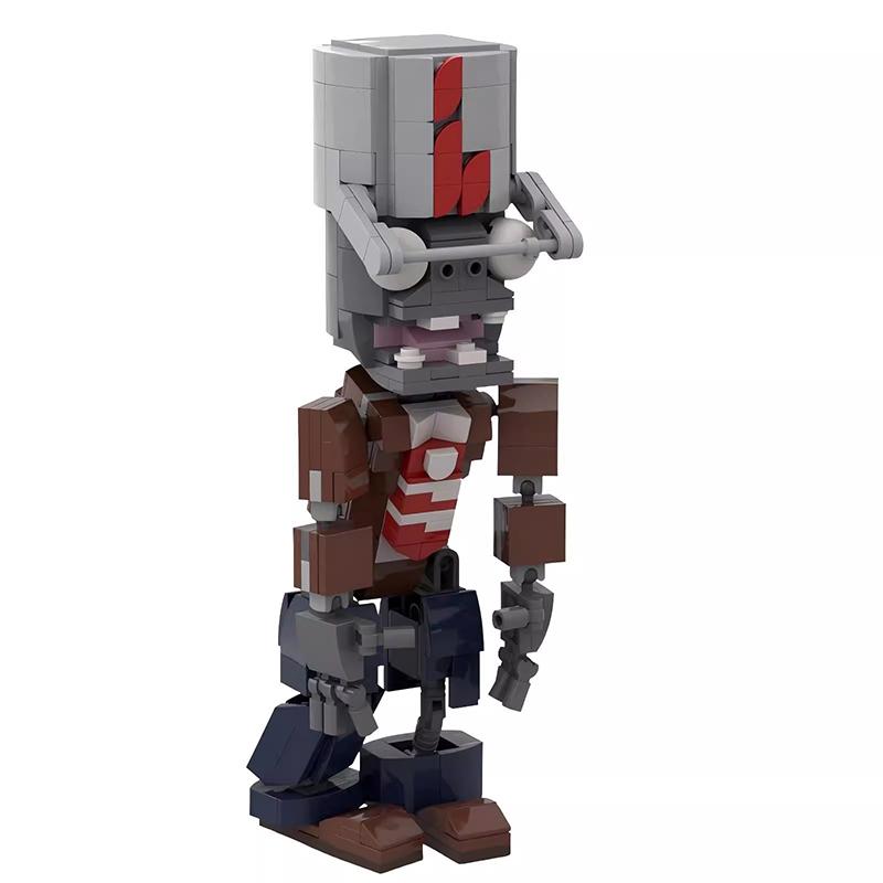 Bricklink MOC Ideen PVZ Spiel Pflanzen und Zombies Kampf Actionfiguren Sets Erbsenschützen Bausteine Kinderspielzeug Halloween Geschenk