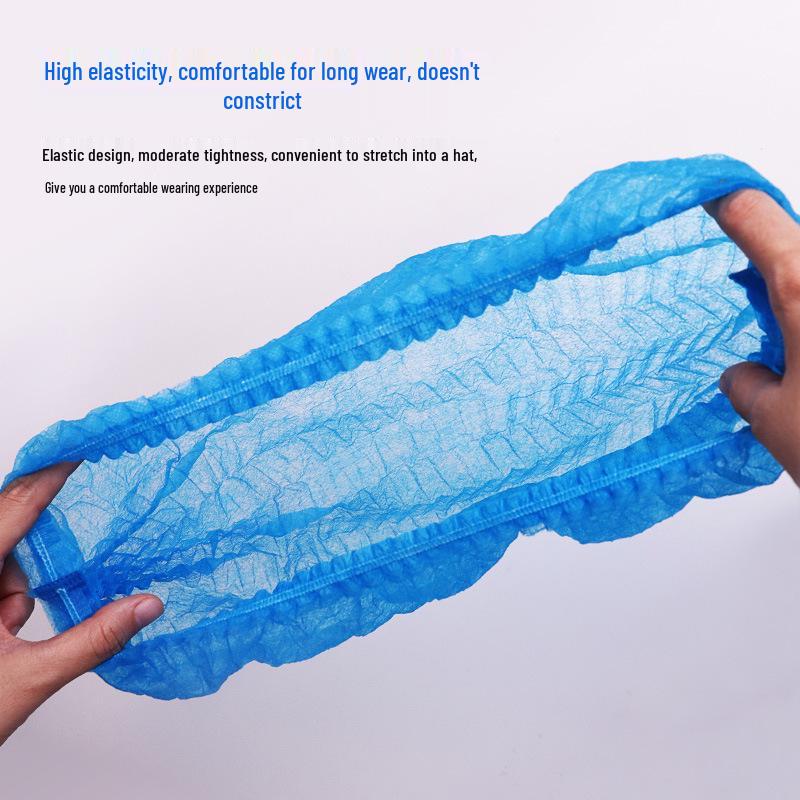 Disposable Breathable Non-Woven Hair Cap - Dustproof & Oil-Proof for Beauty Salons & Hotels