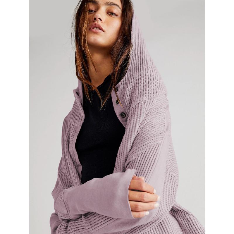 Jacket Patchwork Sweatshirt Women's Hooded Sweatshirt Slouchy Style Zipper Hoodie Short Knitwear