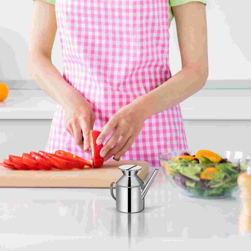 Edelstahl Ölspender Olivenölbehälter Küche Kochöl Topf Fettsammler Ölaufbewahrungsbehälter Für Würzwerkzeuge