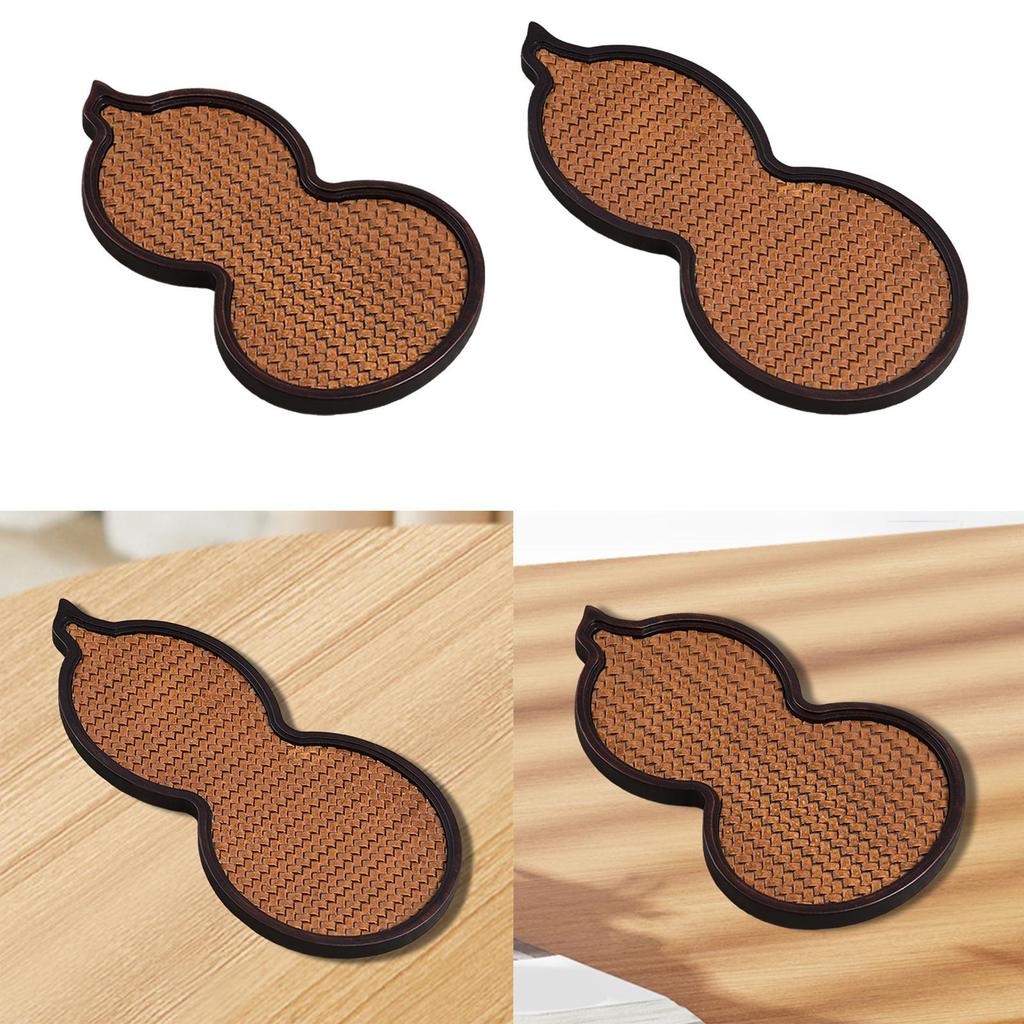 Chinese Stylish Tea Serving Tray Snack Serving Tray Gourd Shape Multiuse Storage Platter for Gift Family Dining Coffee Table