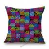 Colorful Ethnic Design Pattern Africa Hieroglyph Totem Symbol Geometric Art Home Decoration Sofa Pillow Case Linen Cushion Cover