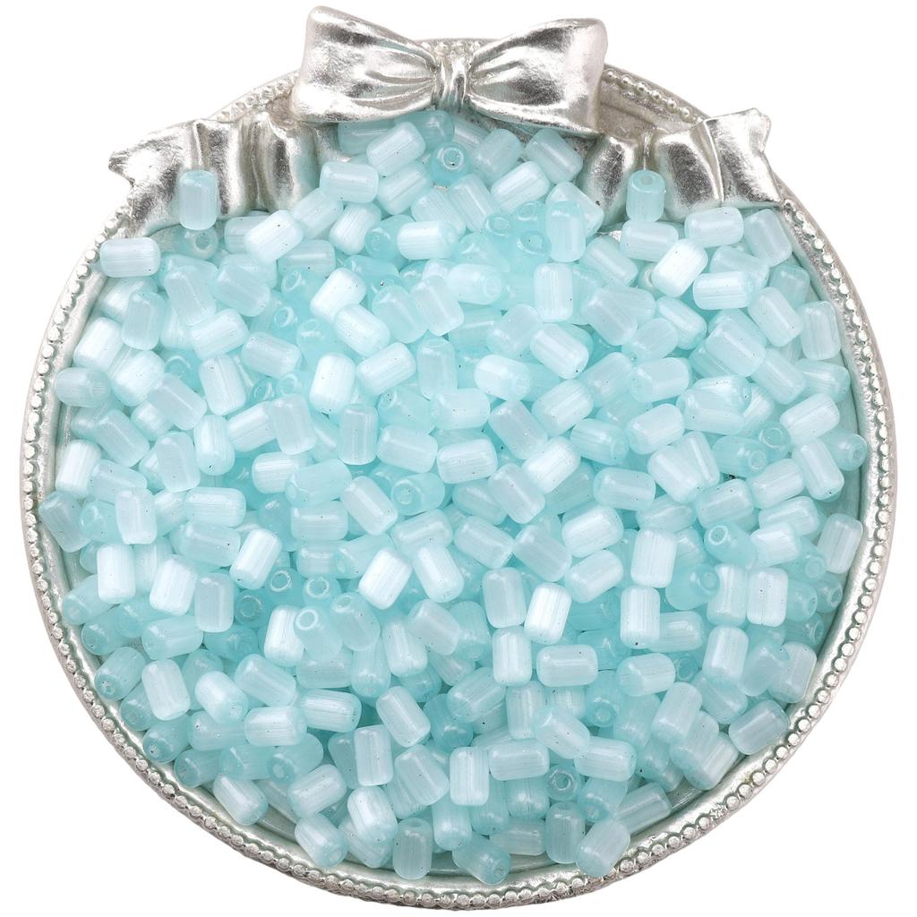 60Pcs Glass Seed Beads Cat Eye Jujube Shaped Beads DIY Bracelet Necklace For Jewelry Making Accessories