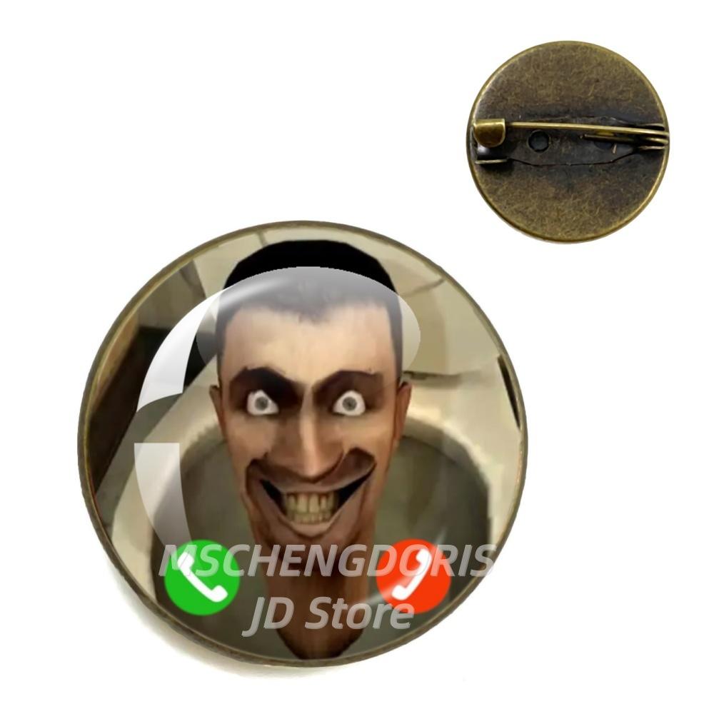 

Skibidi Toilet Pin Game Character 25MM Metal Brooch S-Skibidi Toilet Funny Meme Pins Backpack Hat Accessories Friend Gift 25MM