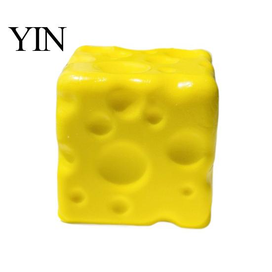 Cheese Shape Stress Toy Fake Squeeze Toy, Anxiety Relief Cube Sensory Ball Slow Rising Pinch Home Office Relaxation Tool Hand Exercise