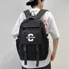 School bag male college student large capacity high school junior high school student backpack trendy flip tooling couple backpack