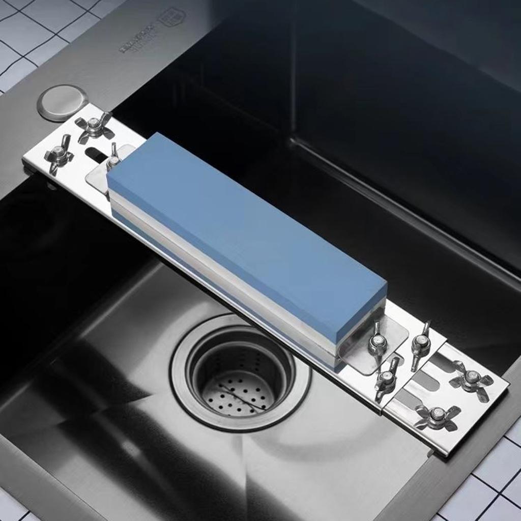 Sharpening Whetstone Holder No Slip Adjustable For Whetstones Kitchen Sink