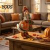 Resin Toy Decoration Autumn Pumpkin Duck Ornament, Exquisite Craft, Lifelike Animal Office Desk Figurine, Creative Home Garden Patio