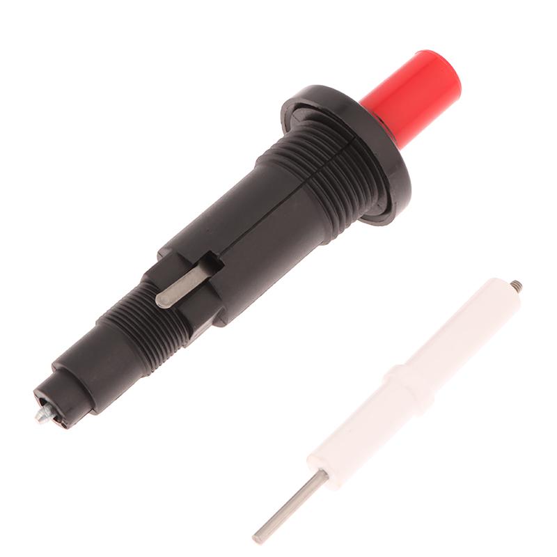 1Set Push Button Piezo Ignitor With Cable Spark Ignition Kit Pressing Sparking For Oven Stove Bbq Camping Hiking Kitchen Lighter