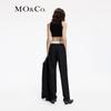 MO&Co. Women's Wool Blend High-Waist Pleated Straight-Leg Trousers
