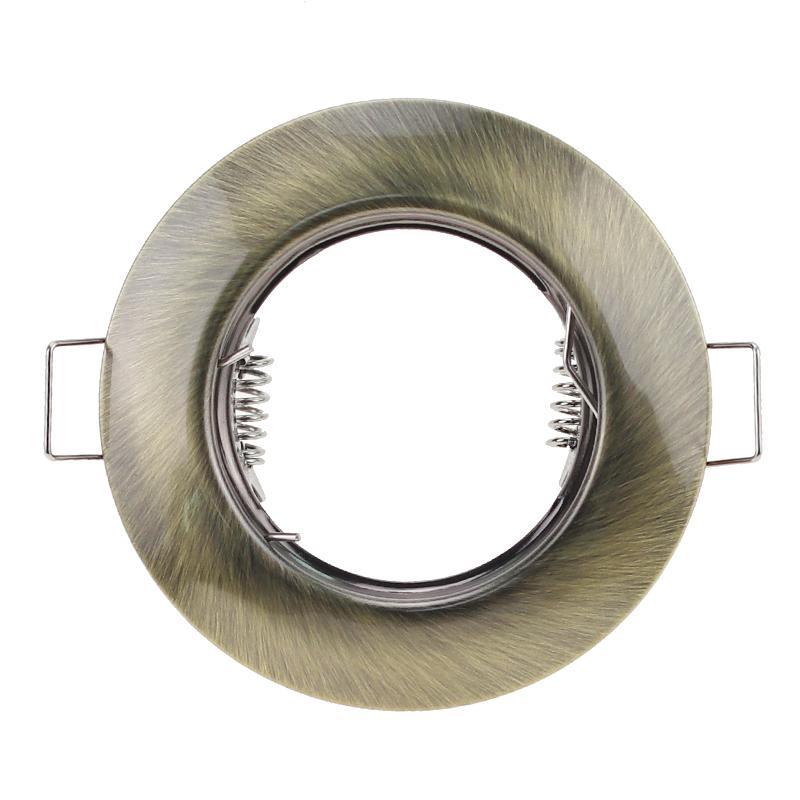 10PCS Recessed LED Spotlight Frame Satin Nickel White Black Chrome Fitting Suit for GU10/MR16 Bulb Downlight Fixture