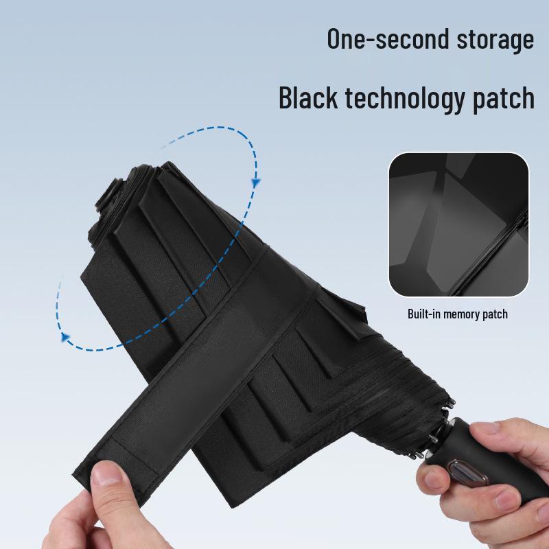 Automatic Foldable Umbrella: Premium Memory Patch, UV Protection, Compact Design for All Weather