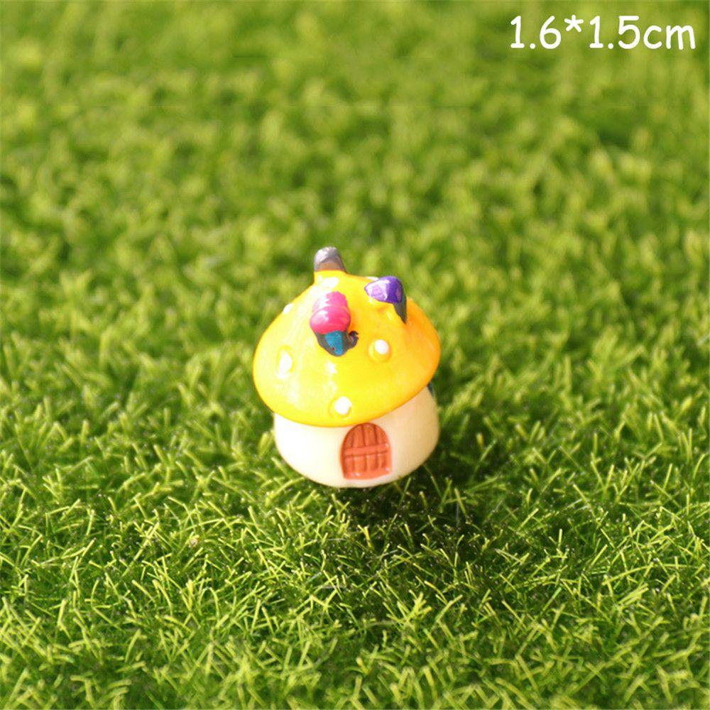 

Красочные миниатюрные сказочные поделки, садовые аксессуары, микроландшафт, миниатюрный грибной домик XS жёлтый