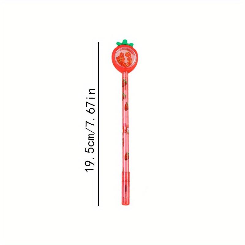 Back to school season 10pcs 0.5mm creative strawberry sequins neutral pen vegetable shape black fountain pen student gift prize stationery