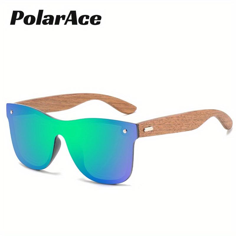 

PolarAce унисекс цельные зеркальные очки из бамбукового дерева Высококачественные поляризационные цветные солнцезащитные очки, UV400