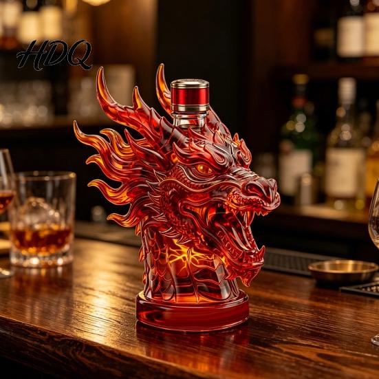 Bar Cabinet Decoration 3D Animal Whiskey Decanter 350ml Decorative Bottle Glass Bird Liquor Decanter Artistic for Wine Spirits Home Decor