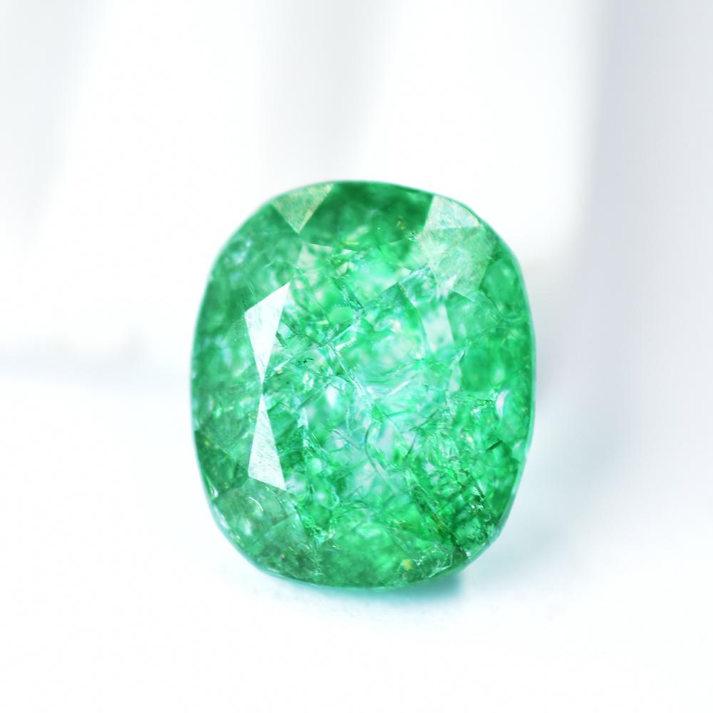 Natural Green Emerald Loose Gemstone Cushion Cut 6 Ct for Loved Ones for Jewelry Making and Crafts