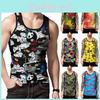 Mens 3d Printed Tank Top With Premium Quality Polyester For Summer Gym Fitness