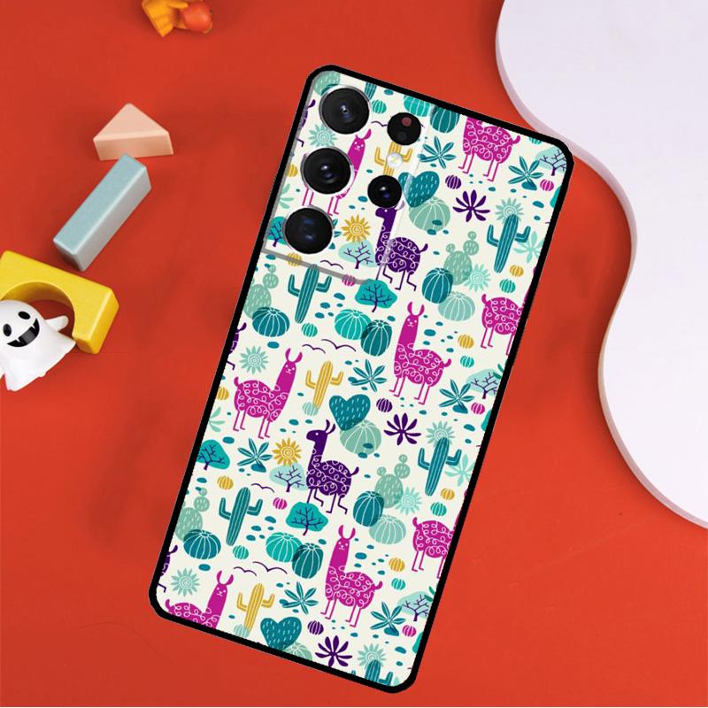 alpaca Llama Phone Case For Samsung Galaxy S25 Ultra S24 Ultra S9 S10 S20 S21 S22 S23 Plus S24 FE Cover