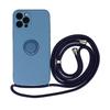 Liquid Frosted Magnetic Silicone Phone Case With Lanyard Crossbody Stand Protective Cover For Apple Iphone