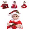 Charming Vinyl Silicone 16'' Lifelike Reborn Doll Baby With Festive Christmas Outfit