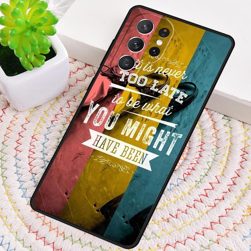 

Never Forget To Make A Life Silicone Phone Case For Samsung Galaxy note 10 pro S26 S25 S24 S23 S22 S21 Plus S25Ultra Capa Cover Galaxy S24 FE