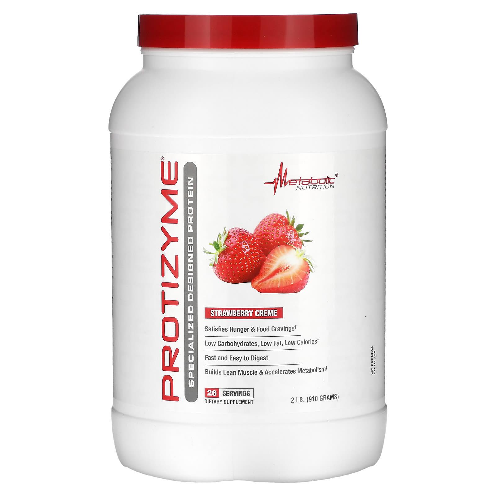 

Metabolic Nutrition, Protizyme, Professional Design Protein, Strawberry Cream, 2 lb (910 g)
