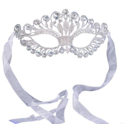 92MF Rhinestones Eye Mask Masquerade Eye Mask Halloween Party Eyewears For Women