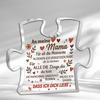 2D Flat, German Mom Puzzle-Shaped Acrylic Desktop Decoration Plaque, Home Decor Plaque Hanging Wall Art Decorative Garden Decoration for Room Door Sig