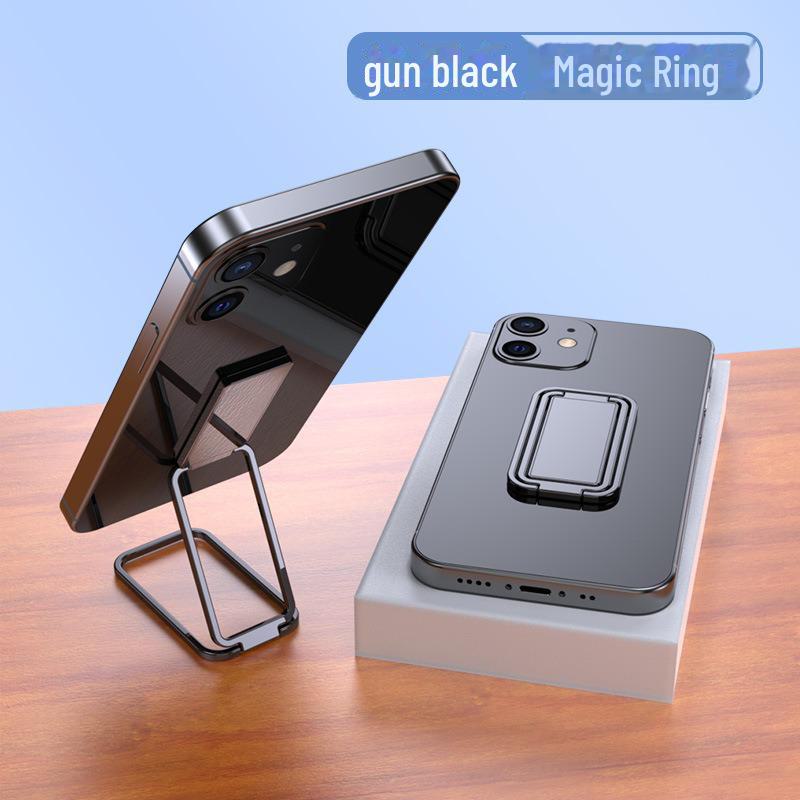 Adjustable Folding Mobile Phone Stand with Clip, Telescopic Desktop Holder, Portable Rotating Ring, Customizable Logo.