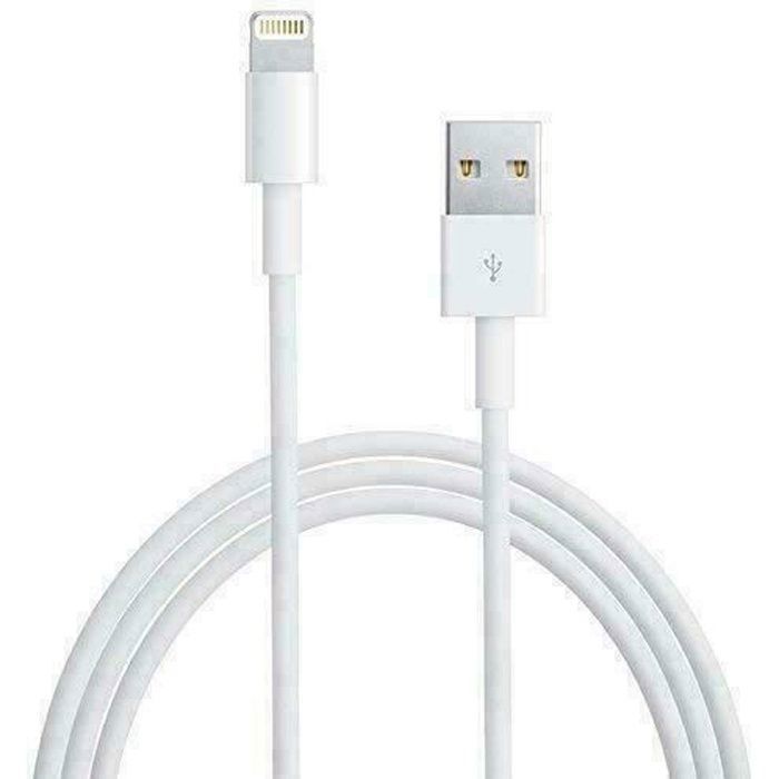 Cable De Charge USB Cordon Renforcé 2M Blanc Pour iPhone 6 7 8 Plus X XS XR 11 Pro Max