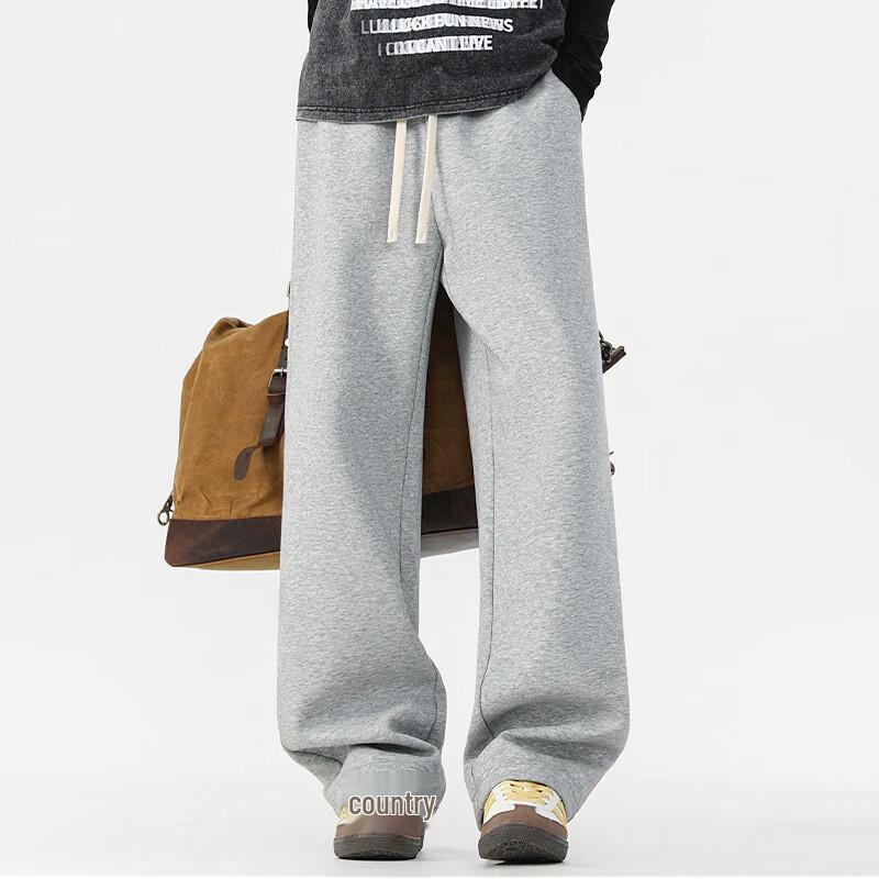 Fingercroxx Men's Trendy Straight-Leg Cotton Casual Pants